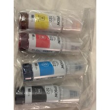 Epson 522 EcoTank Ink Bottles Set of 4 Black Cyan Magenta Yellow T522 Genuine