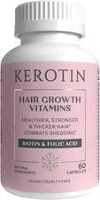 Kerotin Hair Growth Vitamins for Longer, Stronger, Healthier Hair - Hair Loss...