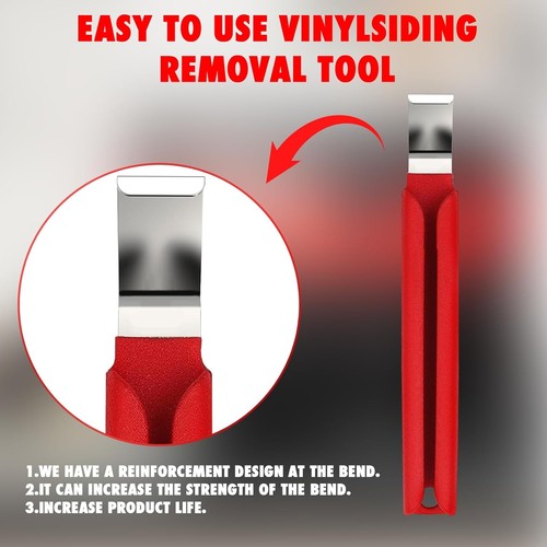 Vinyl Siding Removal Tool with Extra Long Handle- 7 inches Steel Blade Zip Tools - Picture 3 of 4