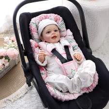 Infant Car Seat Insert Baby Head Support 3 Strap Paddings Soft Newborn Cushion