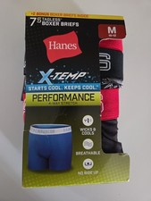 Hanes 7 Pack X-Temp Performance Boxer Briefs 4-Way Stretch Boys Medium NEW 