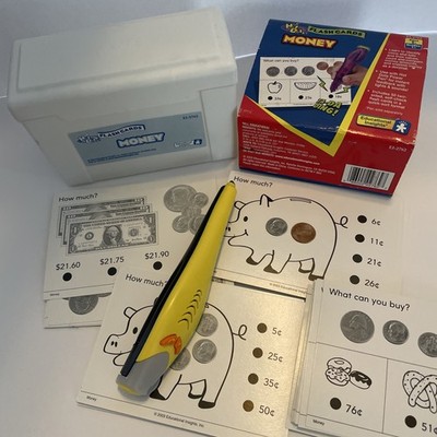Hot Dots Flash Cards & Power Pen. Learn Money. Age 6+, Grades 1+. Vintage.