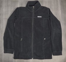 Columbia Benton Springs Fleece Jacket Full Zip Black Kids Youth Size large