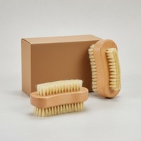NagelbüRste HandbüRste Nagelpflege Doppelseitig Holz Natur Borsten MäNner Frauen