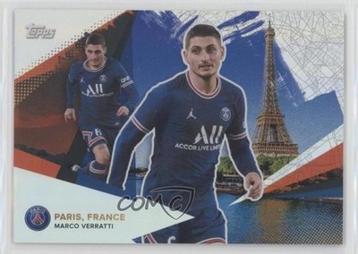 2021 Paris Saint-Germain Team Set Our City Rainbow Foil /250 Marco Verratti 0q60
