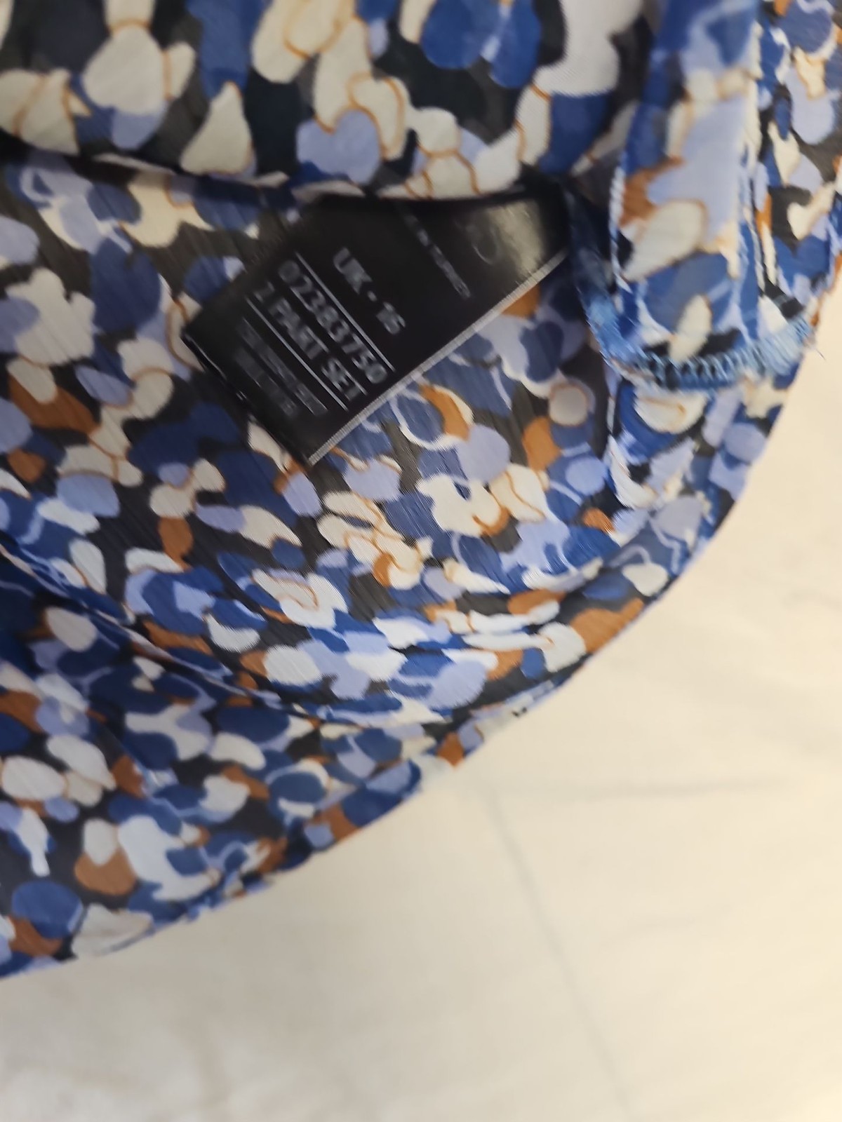 Autograph Marks & Spencer Blue Abstract Print Blouse UK16 OO1036 image 3