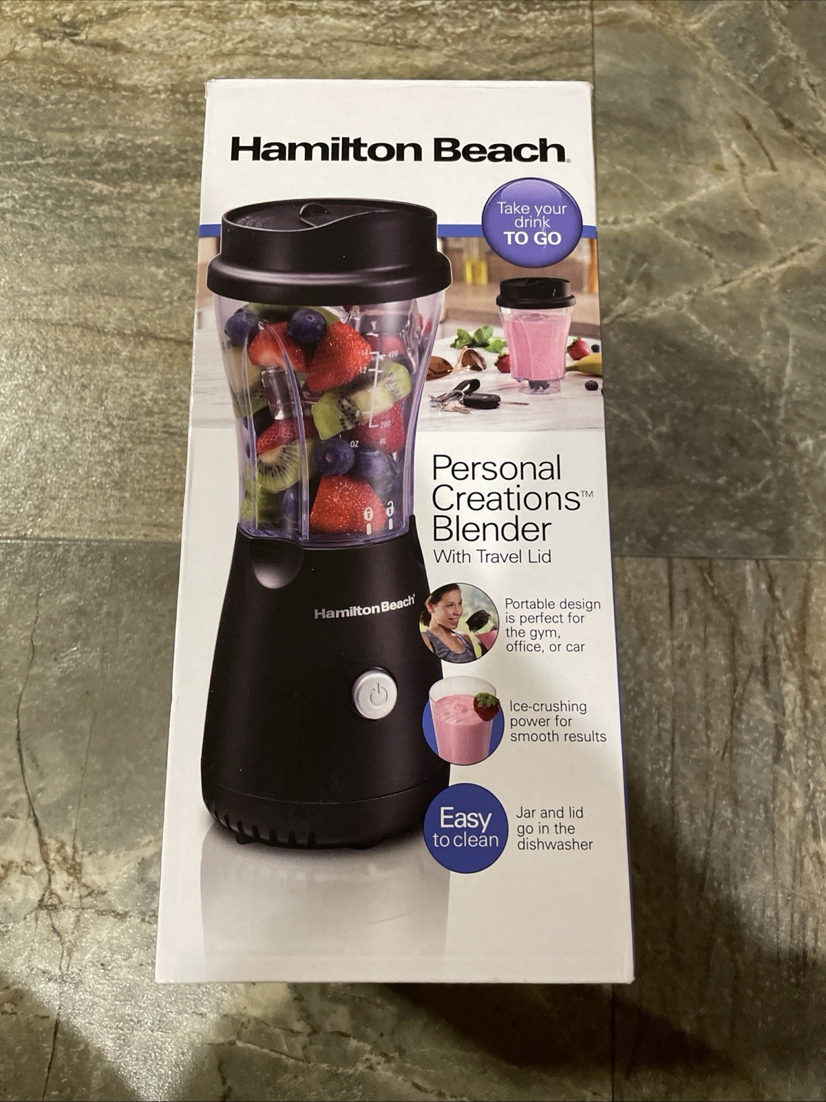 Hamilton Beach Personal Creations Blender with Travel Lid Bl
