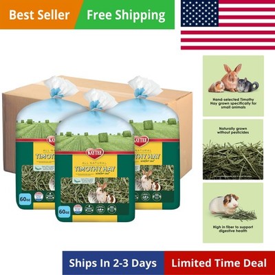 Wafer Cut All Natural Timothy Hay for Pet Guinea Pigs, Rabbits & Other Small ...