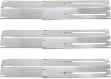 Stainless Steel Heat Plate Shield 3-Pack, Replacement for Charbroil Grill Burner