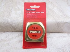Vintage Proto No. 1575L Tape Measure, 10 Foot, Pkg Date 1985, USA Made, NOS