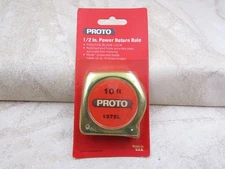 Vintage Proto No. 1575L Tape Measure, 10 Foot, Pkg Date 1985, USA Made, NOS