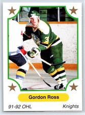 1991-92 7th Inning Sketch OHL Gordon Ross Rookie London Knights RC #361