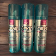 Rave 4X Mega Unscented Hairspray ClimaShield 1.5oz Travel Size Lot Of 3 NEW