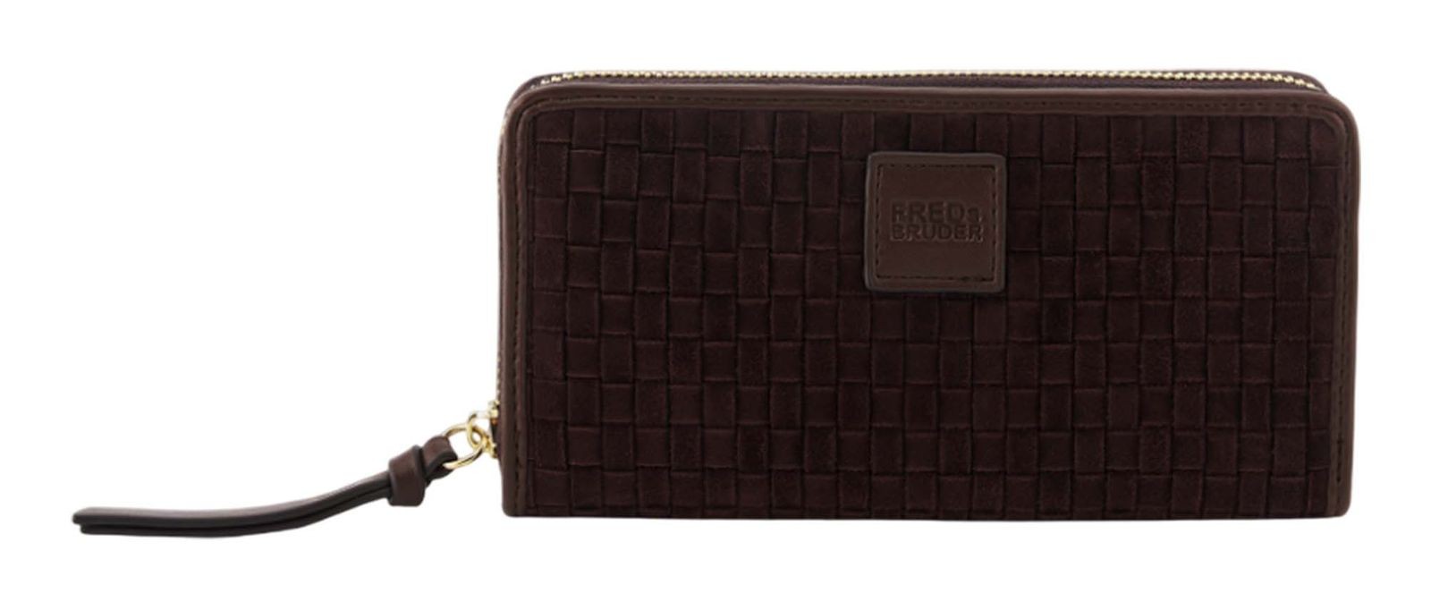 FREDsBRUDER purse Weave Harmony Zip Wallet Dark Chocolate