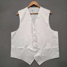 Vesuvio Napoli in Italy Men's White Tuxedo Vest Size XL