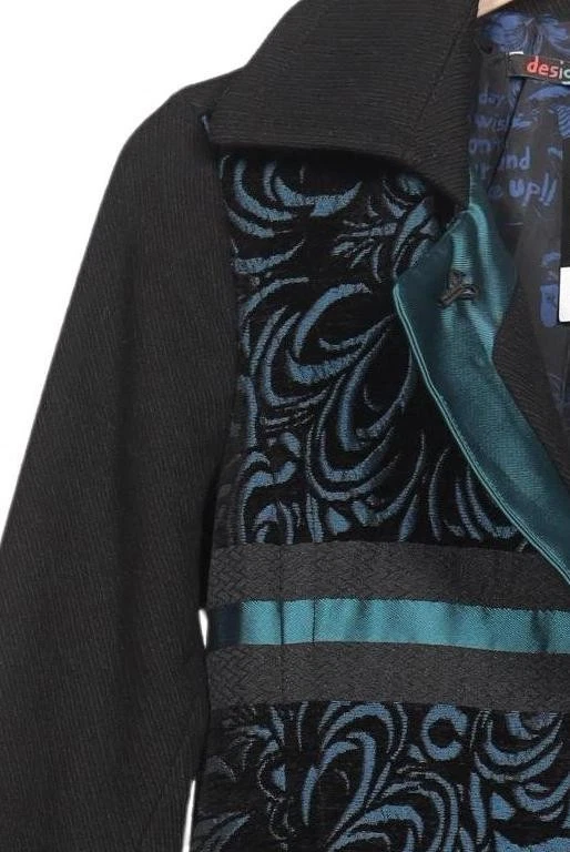 Desigual Mantel Damen Jacke Parka Gr. 36 Wolle Baumwolle Schwarz #5o2hiya