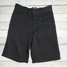 Dickies Boys Size 8 Black Shorts Flat Front Classic Fit
