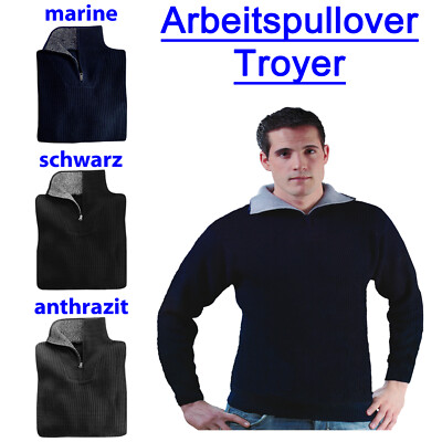 Arbeitspullover workwear Arbeit Pulli Winterpullover blau