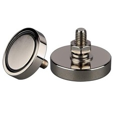 Lot de 2 aimants ronds pour l' clairage filetage m le M8, fixation magn tique
