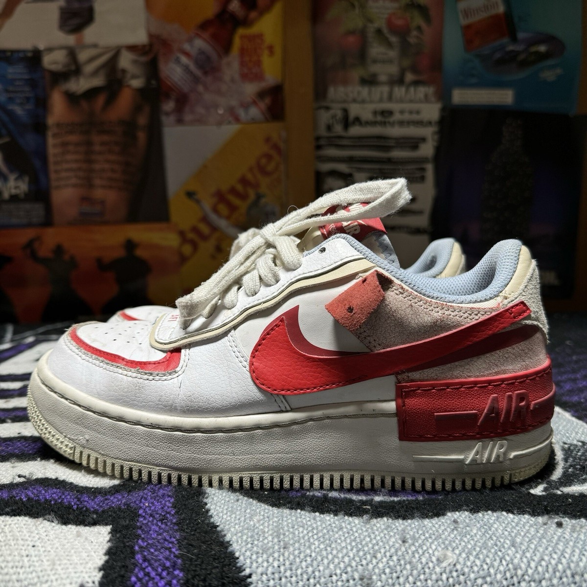 スニーカー Nike Air Force 1 Shadow Cracked Leather (W) Size 7.5 - Nike Air Force 1 Shadow Cracked Leather 2021 | eBay