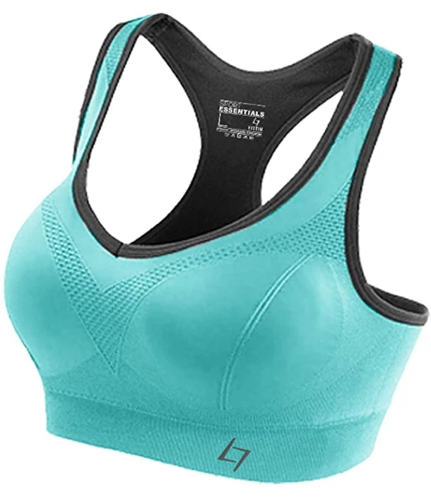 New Sport Bra Fittin Racerback Padded Seamless Support Fitness