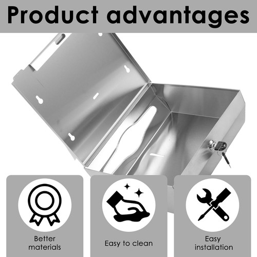 Paper Towel Dispenser Stainless Steel Tissue Holder Wall Mounted Tissue qiOGE - Picture 5 of 11