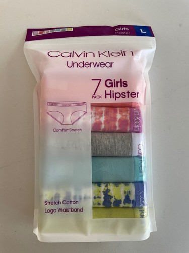 Calvin Klein Girls Youth Hipster Underwear 7 Pack Stretch Cotton NEW sealed - Picture 3 of 9