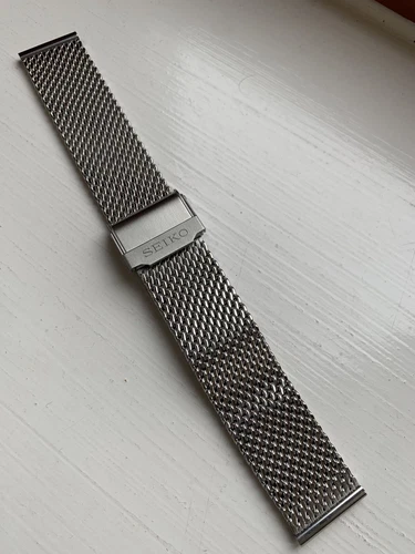 Seiko 18mm Edelstahl Mesh Double Safe Lock Armband / Armband SCHNÄPPCHEN!!! - Bild 11 von 12