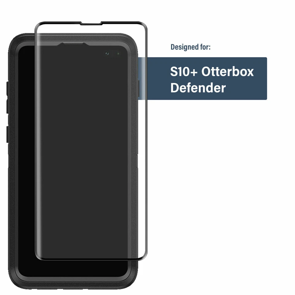 Protector Pantalla Cristal Templado para Serie Otterbox Defender, Samsung Galaxy S10 Foto 4 de 4