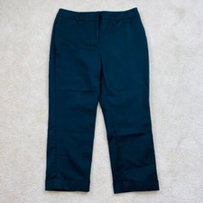 Chico's Women's 1 S 8 So Slimming Black Cropped Cuffed Casual Pants