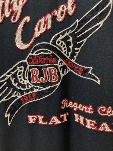 THE FLAT HEAD Bowling Shirt Black Rayon Size 34 Used From Japan - Picture 5 of 5