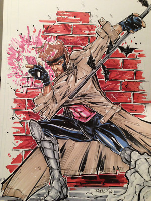 Gambit (X-Men) 11x17 Original Comic Art by Randy 'Rantz' Kintz | eBay