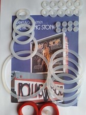 FLIPPER-BALLY- ROLLING STONES- ELASTIQUE SILICONE TRANSPARENT-PINBALL RUBBER KIT