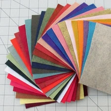 30 - 6"X12"  Sheets Merino Wool blend Felt - Assorted Colors
