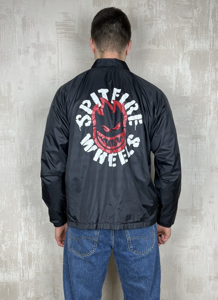 Spitfire Windbreaker Overshirt Jacket for Men Sizes M-L Snap Button Design