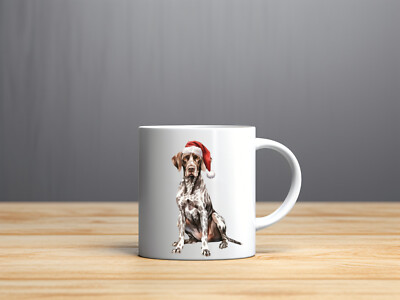 DEUTSCH KURZHAAR ZEIGER HUND WEIHNACHTEN DESIGN 11 Unzen Kaffeebecher