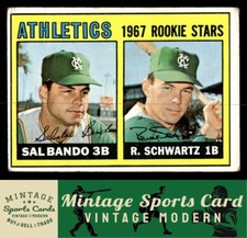 1967 Topps - 1967 Rookie Stars - Bando / Schwartz - #33 Athletics Low Grade