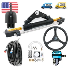 Boat Outboard Hydraulic Steering System Kit Marine UP 100HP - 300HP + 13“ Wheel