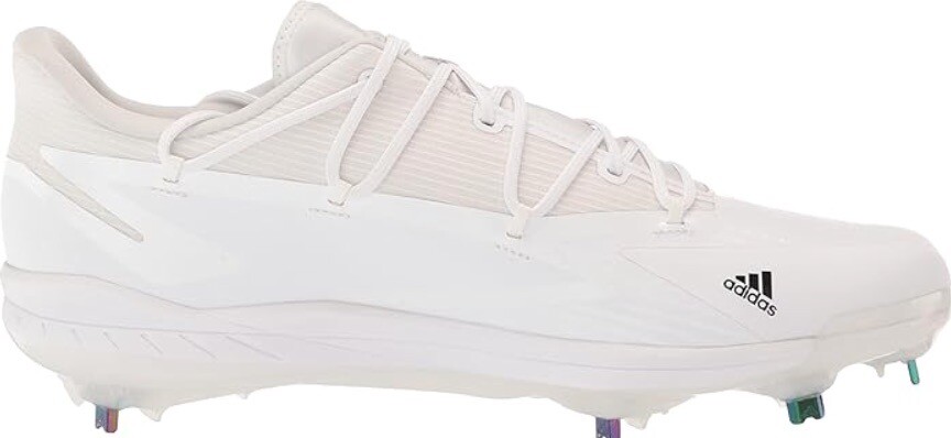 Adidas Adizero Afterburner 8 Metal Baseball Cleats White Size 8.5