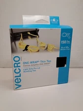 Velcro ONE WRAP Light Duty Pre-Cut Bundling Thin Ties (150 Ties)