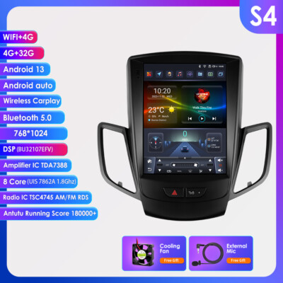 9.7'' Autoradio CarPlay Android GPS 8-Kern Navi RDS DSP Für Ford Fiesta 2009-2016