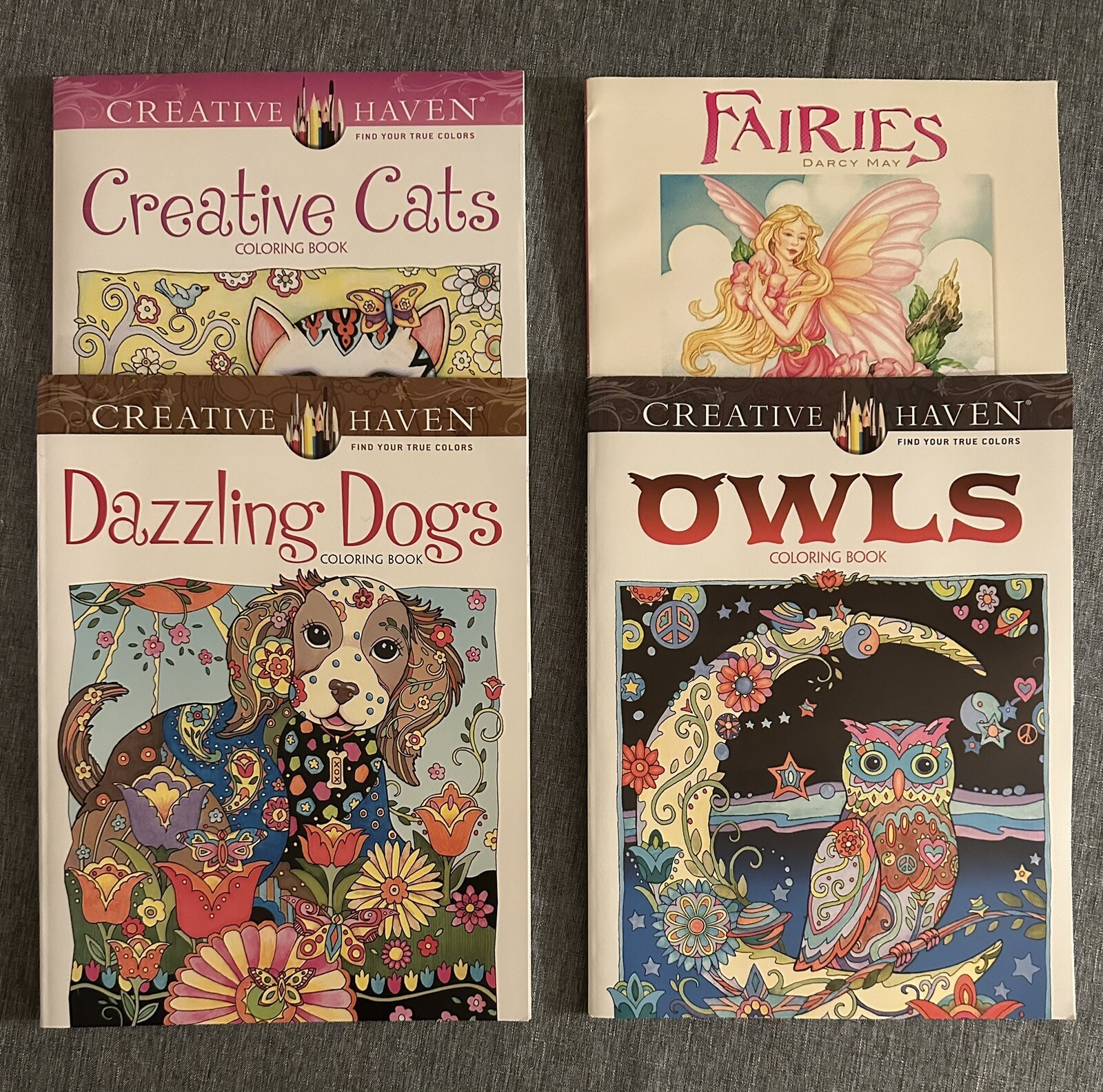 LOT of 4 - Creative Haven Adult Coloring Book (Adult Coloring) - Paperback - NEW