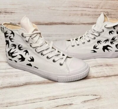 MCQ BY ALEXANDER MCQUEEN Swallow Swarm Vulcanized Hi Top Sneaker size 42