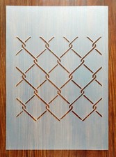 Wire Fence Pattern Stencil Reusable Sheet for Arts & Crafts, DIY
