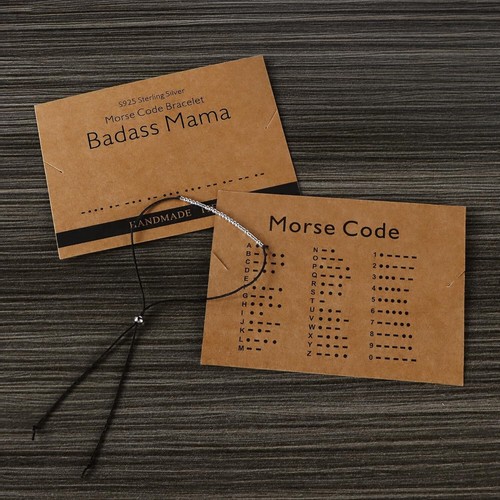 Inspirational Sterling Silver Morse Code Bracelet - Funny Gift for Best Friend - Picture 7 of 9