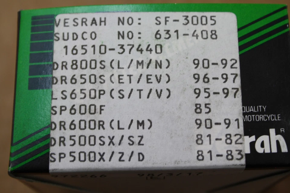FILTRO DE ACEITE SUZUKI SAVAGE LS650P DR500 SP500 DR600 SP600 DR650 DR800 VESRAH JAPÓN Foto 4 de 4
