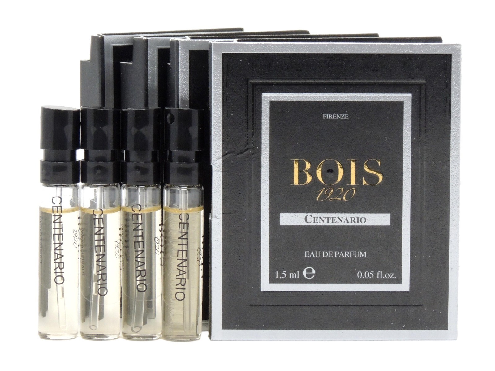 BOIS 1920 CENTENARIO EDP 1.5ml .05fl oz x 4 COLOGNE PERFUME SPRAY SAMPLES