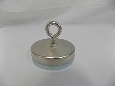Eclipse Mag Shallow Pot Magnet With Loop 2.62'' Diameter 1'' Height  QTY 2  E691 