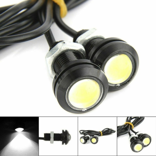 2X 15W DC 12V Eagle Eye White LED Daytime Running DRL Backup Light Auto