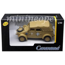 CARARAMA MILITARY VEHICLES 1/43 VOLKSWAGEN KUBELWAGEN SOFT TOP K TYPE 82 TAN